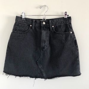 Madewell Frisco Denim Mini Skirt Lunar Wash 28